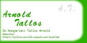 arnold tallos business card